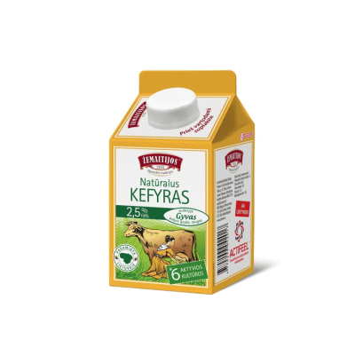 Кефир 2.5%  жемайтийос 500гр