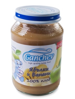 Пюре Ganchev ябълка и банан 100% 190гр