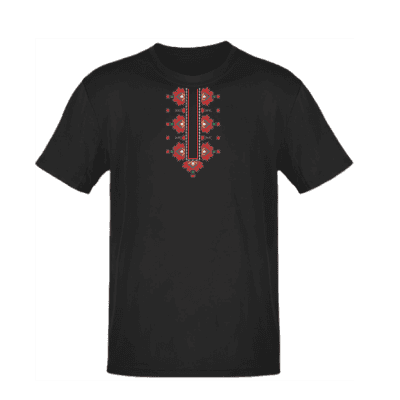 Черна тениска с шевица на духа 2XL