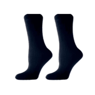 Чорапи памук комфорт беж/черен без ластик