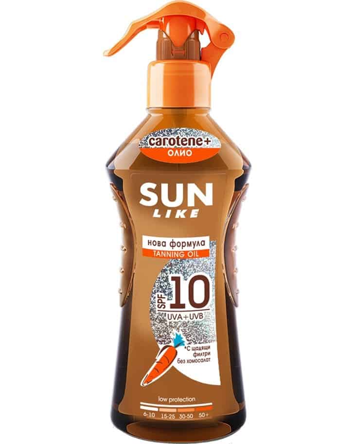 Плажно олио Sun Like б.загар SPF 10 200мл