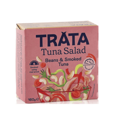 Салата trata пушена риба тон и боб 160гр