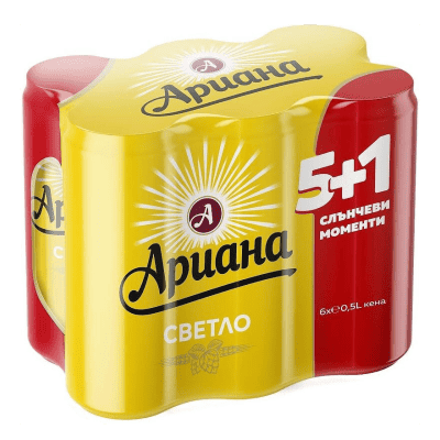Бира Ариана кен 0.5л 5+1 