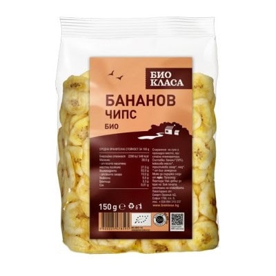 Бананов чипс био класа 150гр