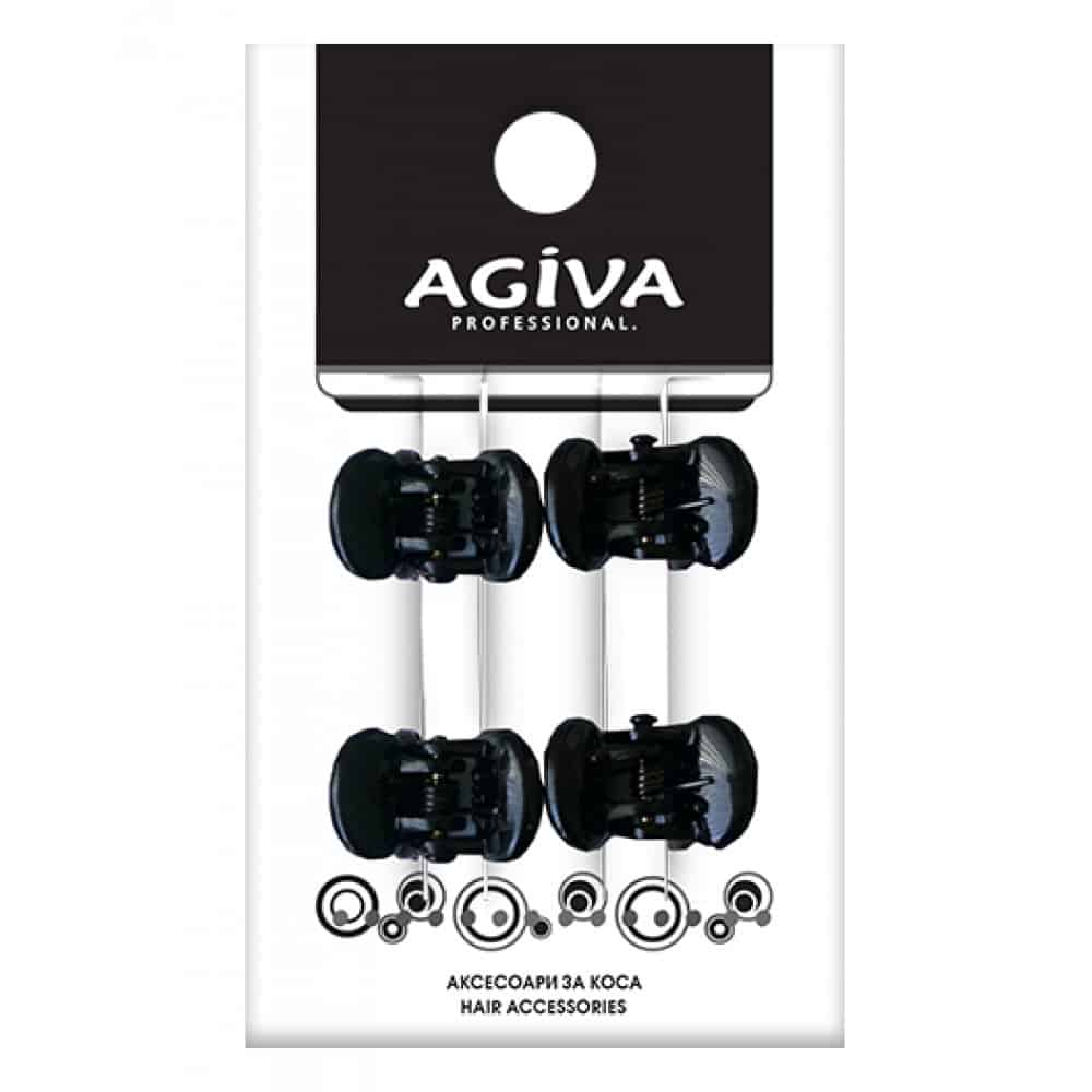 Щипка за коса Agiva малка 4 бр