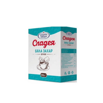 Бяла захар на бучки Сладея 500гр