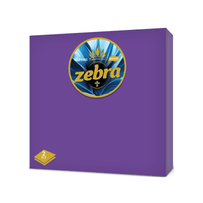Лилави салфетки Zebra Gold 35бр