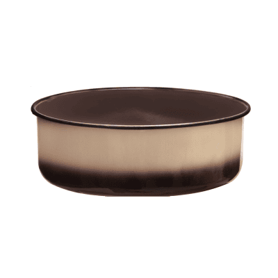 Тава емайл беж/кафява ф40см,дълбока