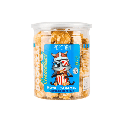 Пуканки кралски карамел тубус 90гр boomza