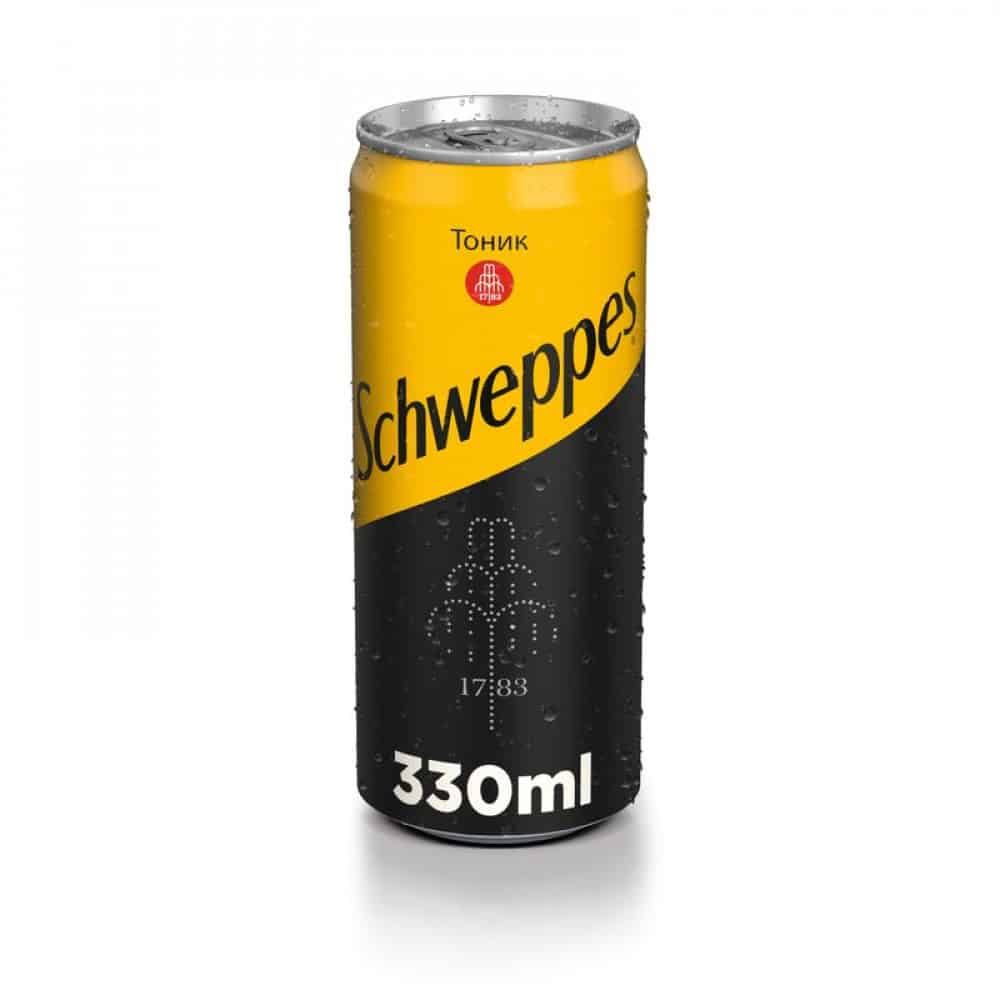 Schweppes тоник кен 330л