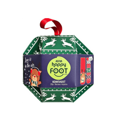 Зелени чорапи с памук 43-46 Foottopia 2бр