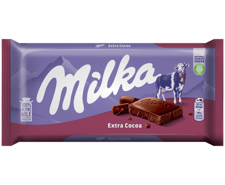 Шоколад Milka Млечен Екстра Какао 100гр