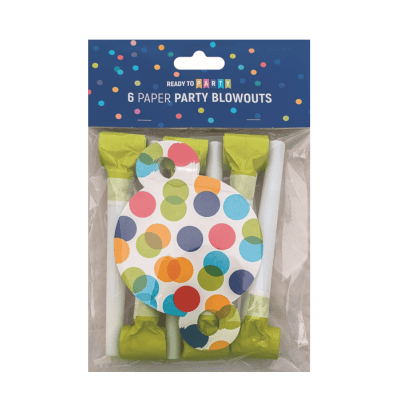 Хартиени парти свирки-разгъващи се-6бр