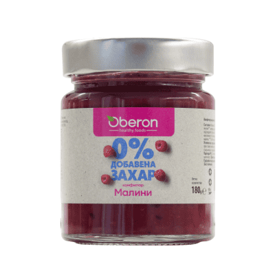 Конфитюр малини без захар Оберон 180гр
