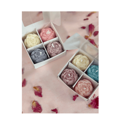 Подаръчна кутия 4 божура 