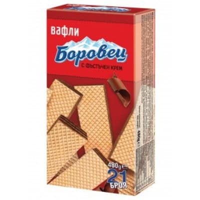 Вафли Боровец с фъстъчен крем 21бр/480гр