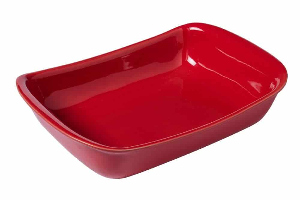 Тава Pyrex правоъг.керамична 3,2л червена