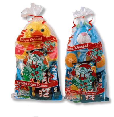 Новогодишен пакет плюш дъга