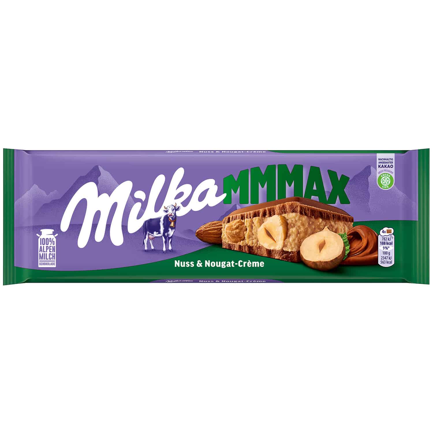 Шоколад Milka Mmmax Nuss & Nougat-Crème 300 гр