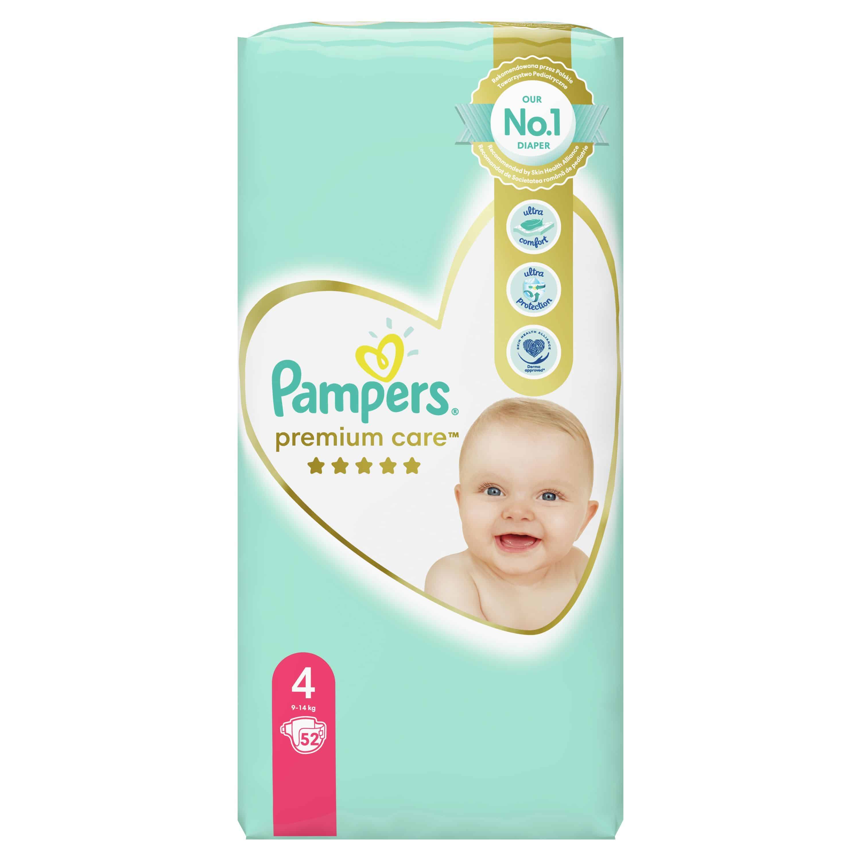 Пелени Pampers Prem.Care VP S4 Макси 52 бр