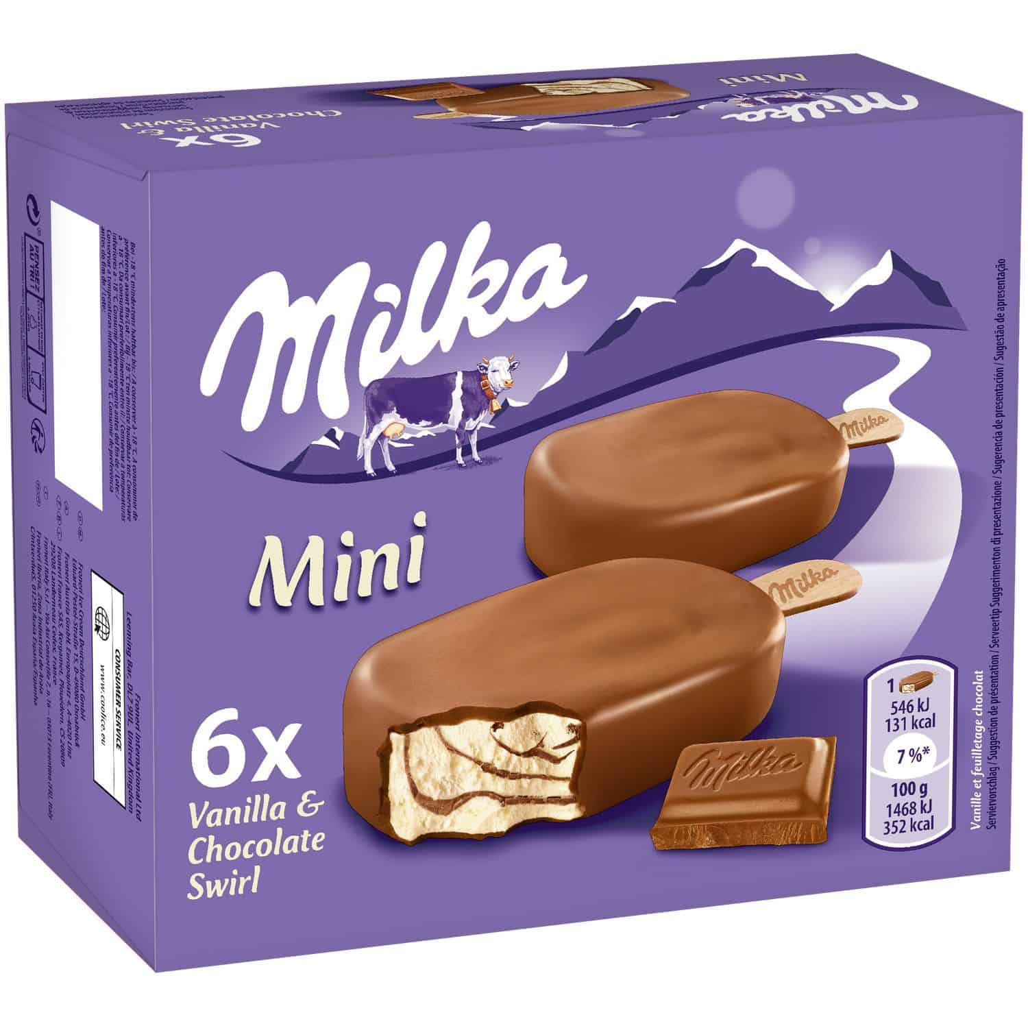 Сладолед Milka стик 6х50гр