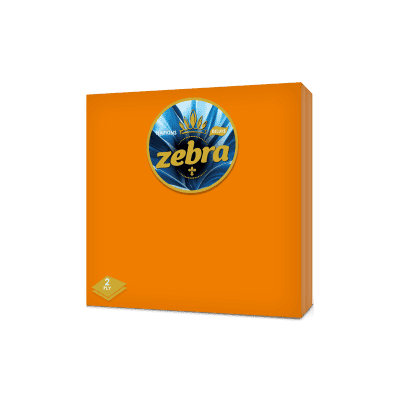 Оранжеви салфетки Zebra Gold 35бр