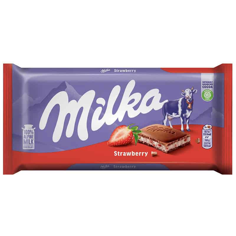 Шоколад Milka ягода и кисело мляко 100гр