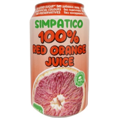 Simpatico 100% червен портокал 330мл