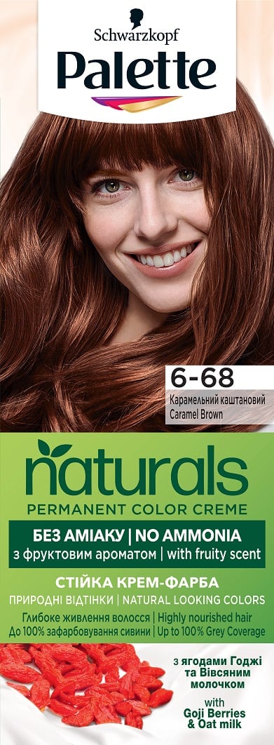 Боя за коса Palette Naturals 6-68 К. Кафяв