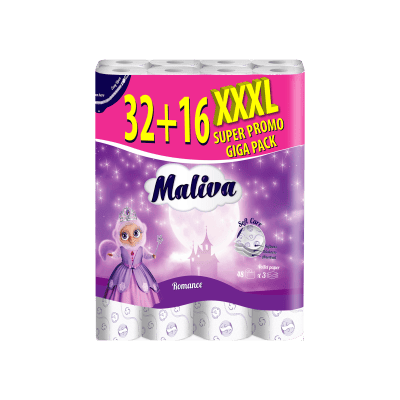 Тоалетна хартия Maliva XXXL 3пл/32+16 броя