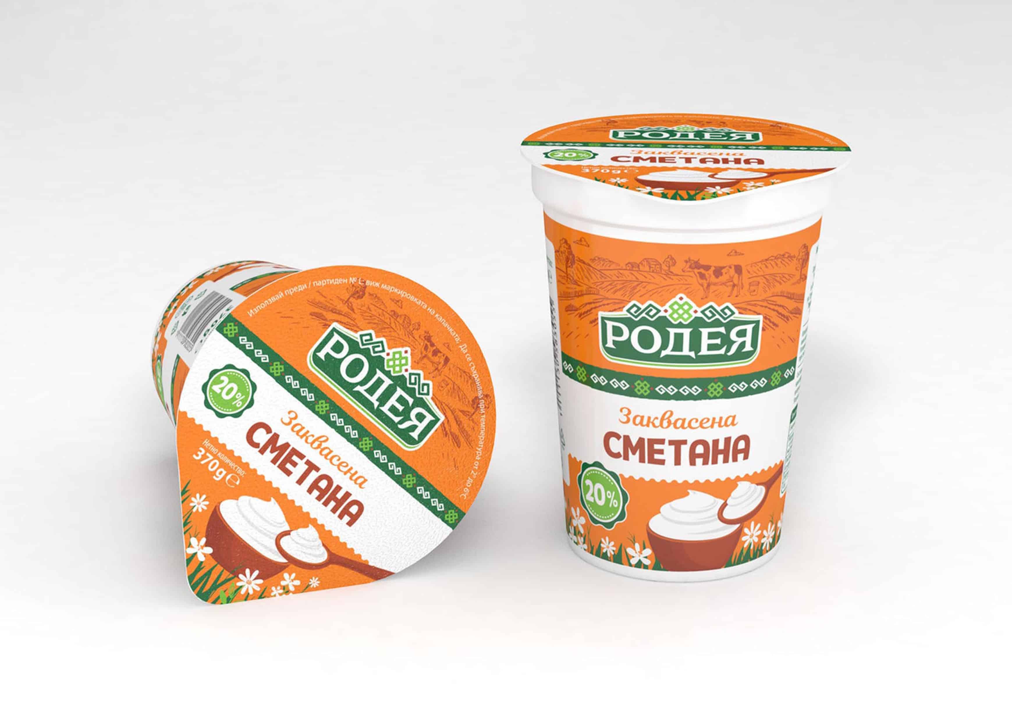 Заквасена сметана Родея 20% 370 гр 