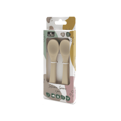 Силиконови лъжички 2бр natural beige
