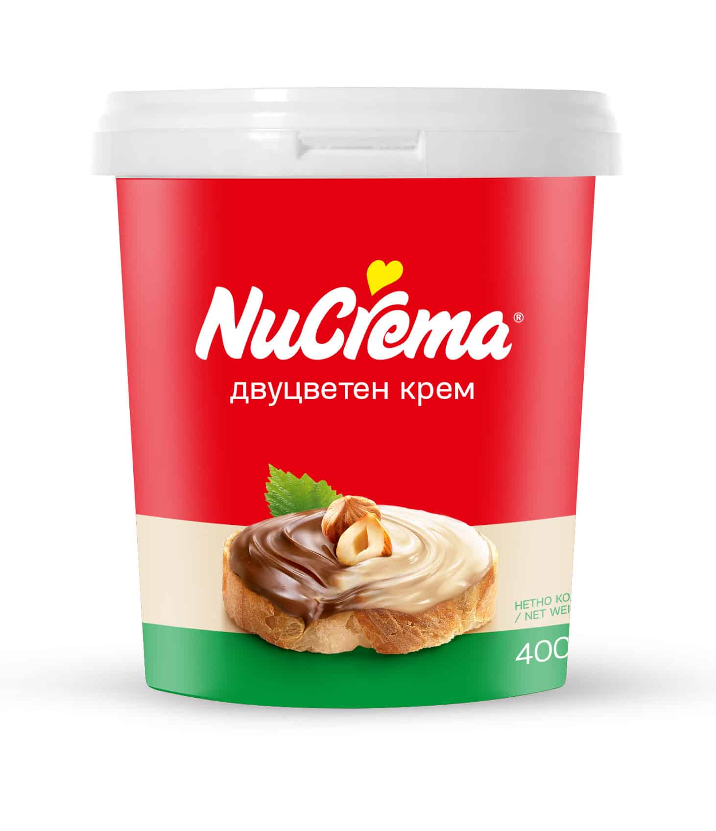 Течен Шоколад NuCrema Двуцветен 400гр