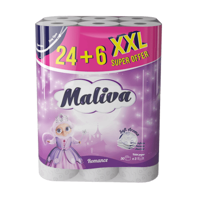 Тоалетна хартия Maliva Romance 3пл/24+6бр