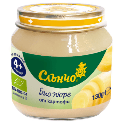 Био пюре Слънчо с картофи, 4+ месеца 130гр