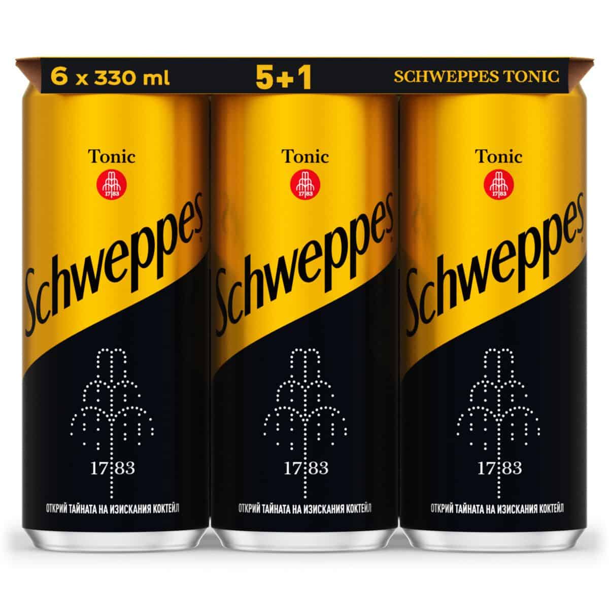 Schweppes Тоник кен 330мл 5+1