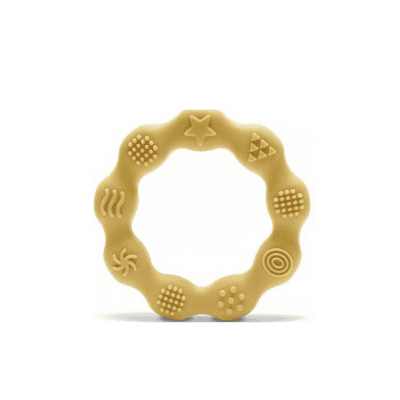 Силиконова гризалка ринг natural beige