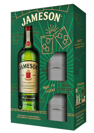 Уиски Jameson 0,7 л + 2 чаши