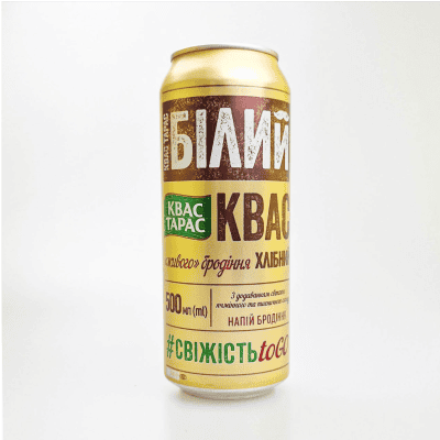 Квас тарас бял 0.5л кен