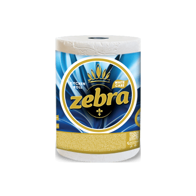 Кухненска хартия Zebra White 3пл/1бр