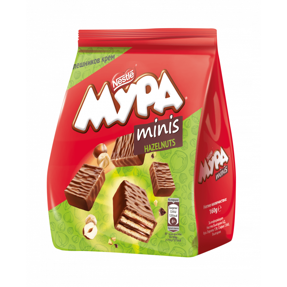 Вафла Мура мини лешник 160гр