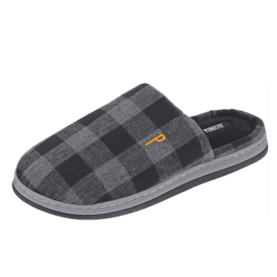 Мъжки чехли сиво каре Perletti