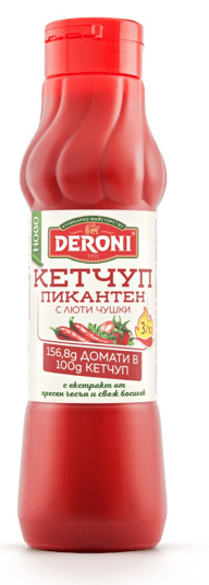 Кетчуп Deroni екстра чили 500гр