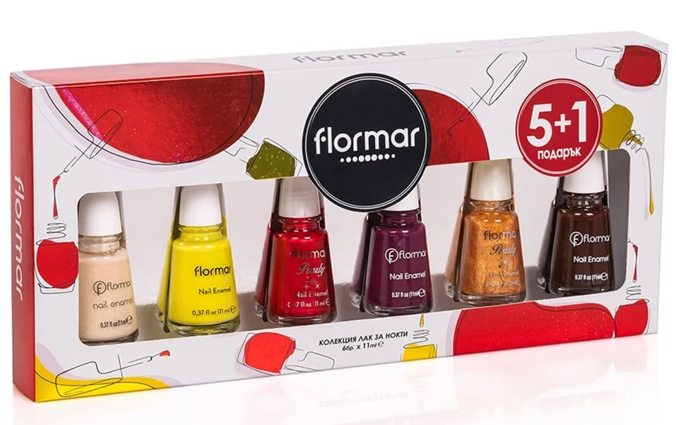 К-т Flormar лак 5+1 подарък RED