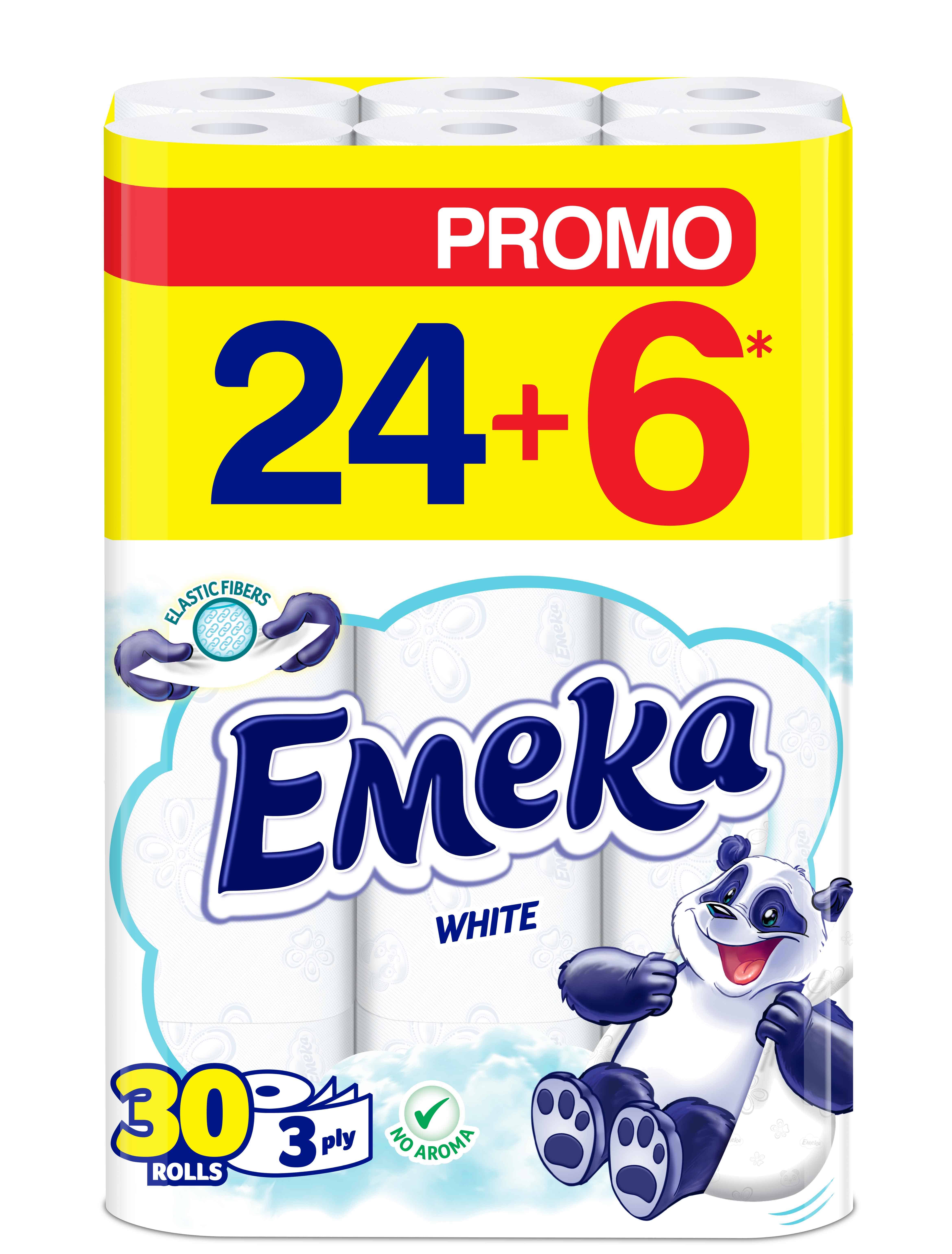 Тоал.хартия Emeka White без аромат 24+6бр.