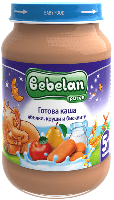 Мл. Каша Bebelan Ябъл./Круши/Б-ти 4м 190гр