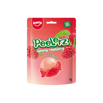 Бонбони жел.амос peelerz малина 65гр