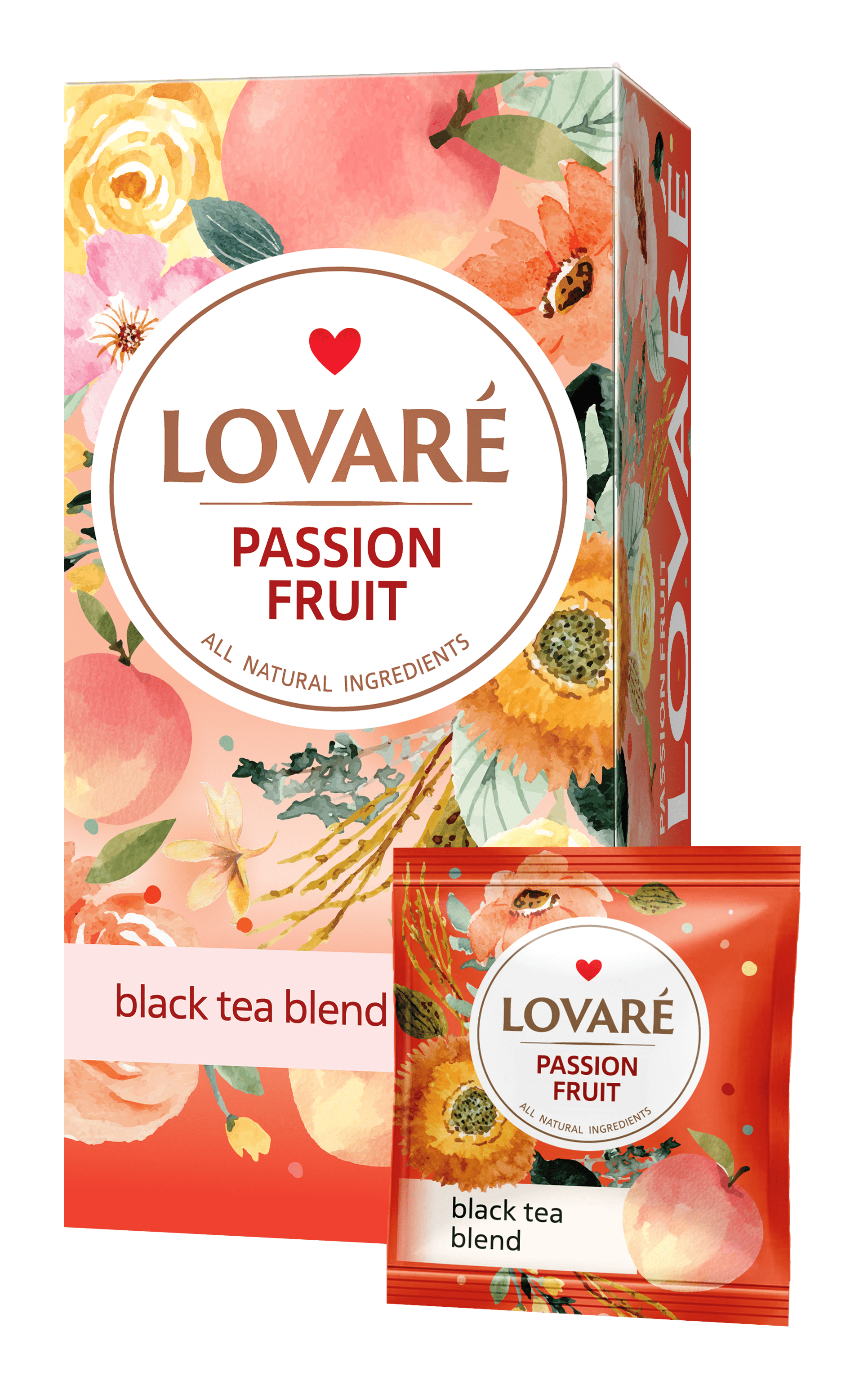 Чай Lovare Passion Fruit Black Blend 24бр