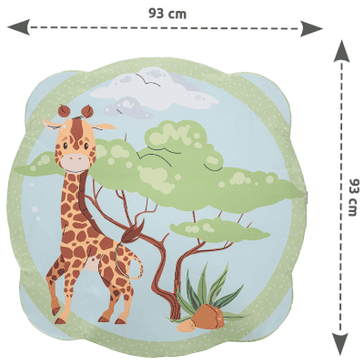 Тепих safari friends 93x93 giraffe green