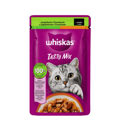 Храна Whiskas пауч агнешко и пуешко 85гр